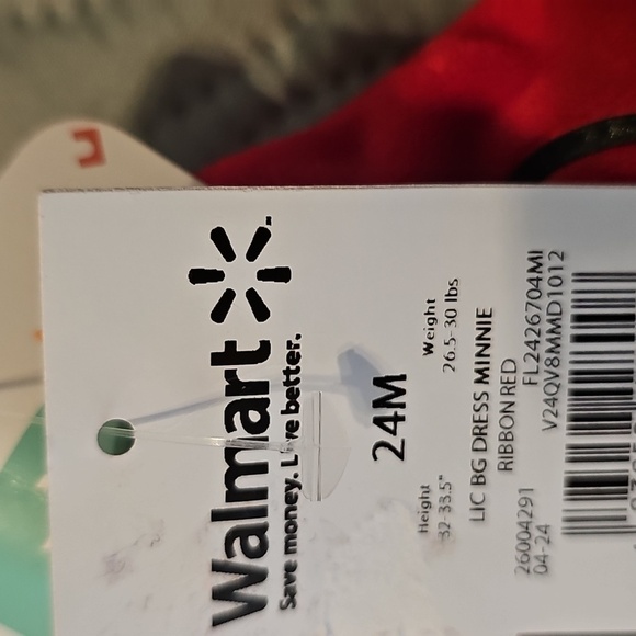 Red Minnie Mouse Dress with Headband and Tights - Picture 8 of 8